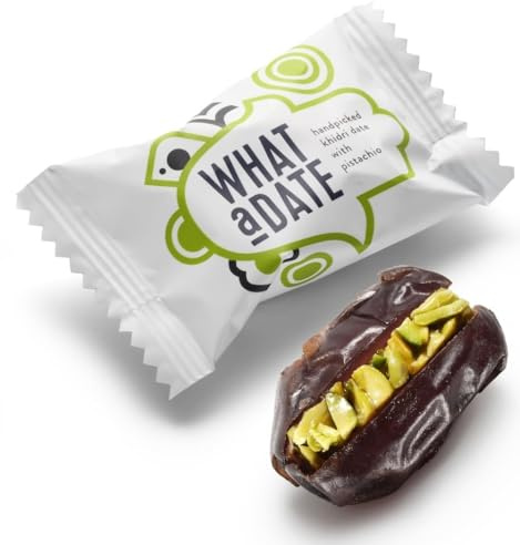 What a Date Pistachio - 60 Singles - High in Fibre, Gluten Free, Vegan and Plant-Based.