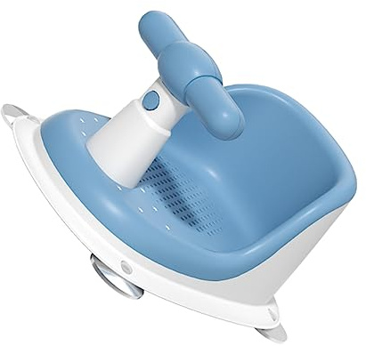 Asiento de Bañera para Bebés Soporte Resistente, Pp Azul | Recién Nacidos, Cómodo y Estable, Diseño Moderno y Adorable, Uso Práctico en Baño Diario