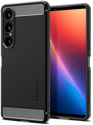 Spigen Rugged Armor Hülle Kompatibel mit Sony Xperia 1 VII -Matte Black