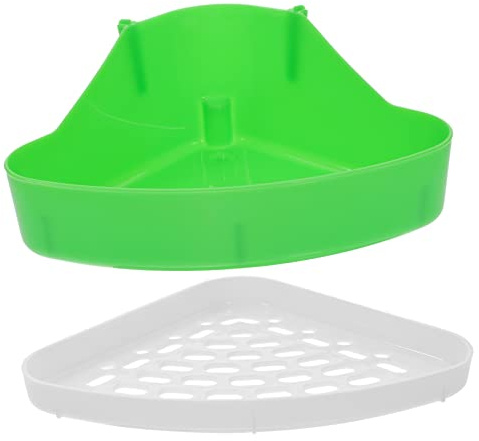 Hemobllo Vassoio per Lettiera per Animali Box per Criceti e Conigli Toilette Angolare per Roditori Facile da Adatto per Interni Ed Esterni