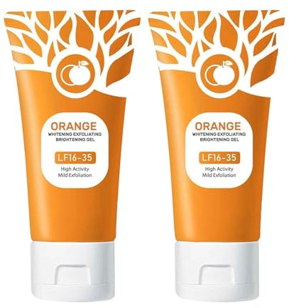 Gel exfoliante naranja para mujer, gel exfoliante suave para rostro y cuerpo, gel brillante exfoliante naranja para limpieza profunda de poros facial (1 unidad, 2 unidades, 3 unidades, 50 g)