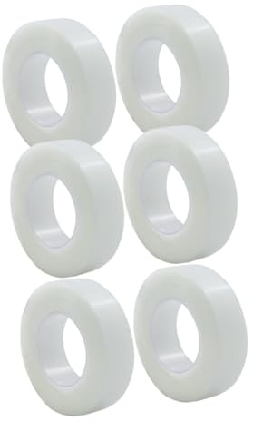 Healvian Cintas Adhesivas para Párpados Dobles Transparentes y Transpirables, 6 Rollos de Pe Impermeables y Fáciles de Rasgar para Cuidado de Heridas y Deportes