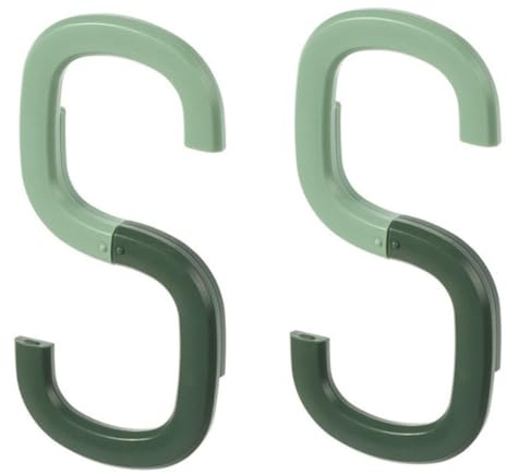GALPADA Crochets Pliables multifonctions vert en ABS cuisine et salle de bain supports robustes sans perçage lot de 2 pièces Crochets de S et O