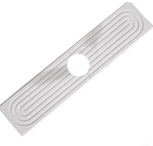 Plateau de séchage en diatomite, tapis d'évier absorbant de 45 cm pour robinet à séchage rapide, organisateur de salle de bain pour cuisine et salle de bain (blanc)