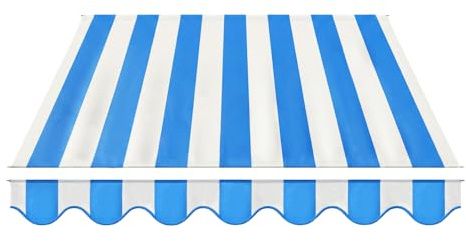 Resta Tendaggi - Telo Tenda da Sole su Misura per Esterno - Ricambio per Balcone e Terrazzo, Tessuto Acrilico Made in Italy - Mantovana Inclusa e 3 Tondini da 6 mm