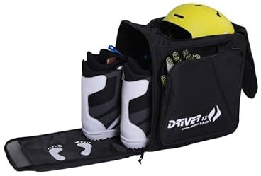 Driver13 Skischuhrucksack mit Helmfach Ideal für Deine Skischuhe mit Helmfach für Hart + Snowboard Boot + Inliner + Bootbag Tasche, seit 2007 das Original mit über 40.000 Kunden