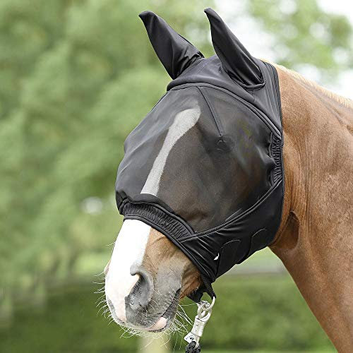 BUSSE everline Fliegenmaske FLY BUCKLER, schwarz, Shetty