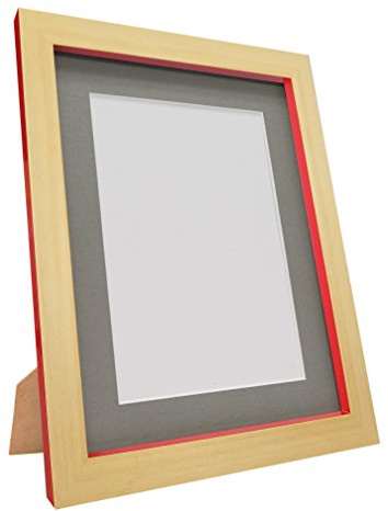 FRAMES BY POST MAGNUSBEEREDWITHDGMTA496 Magnus-Marco de Fotos, Plástico Reciclado, Haya/Rojo, Size A4, Image Size 9 x 6-Inch