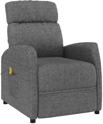 vidaXL Massagesessel Dunkelgrau Stoff