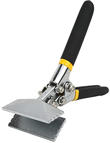 Alicates para doblar láminas de metal, cerradora manual de abrazaderas de chapa metálica, alicates para unir mangos antideslizantes, 80 mm/3,15 pulgadas(Straight)