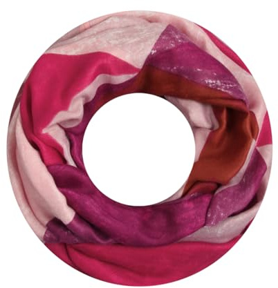 Majea Damen Loop Schal Schlauchschal Halstuch (880025) (rot 7)