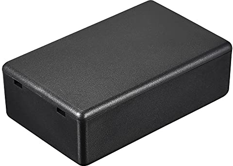 sourcing map Mini-Abzweigdose, staubdicht, 80 x 50 x 26 mm, ABS, für elektrische Projekte, Schwarz, 4 Stück