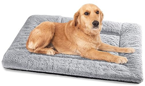 Baodan Hundebett Mittelgroße Hunde Waschbar, 90x60 cm Hundekissen Flauschig mit Rutschfeste Unterseite, Hundebetten für Mittelgroße Hunde, Grau