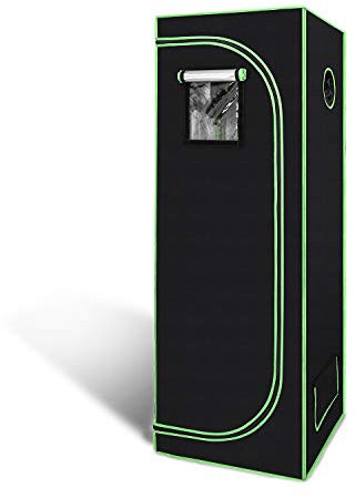 SWANEW Tienda de Cultivo para Cultivo, Armario de Cultivo, Carpa de Cultivo, Resistente al Agua y a la luz, Invernadero para Plantas, 600D Oxford (60x60x180cm, Negro Verde)