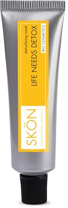 Skön Life Needs Detox- Maschera Viso Detossinante con Vitamina C Acido Ialuronico e Argilla Verde Ventilata, Maschera Viso Purificante ad Azione Antiossidante, Skincare per Tutti i Tipi di Pelle, 50ml