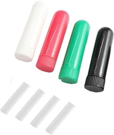 Tubi Inalatore,Tubi di Olio Essenziale,Tubi per Inalatore per Olio Essenziale,Tubi di Olio Essenziale Inalatore Nasale,4Pcs Colore Casuale