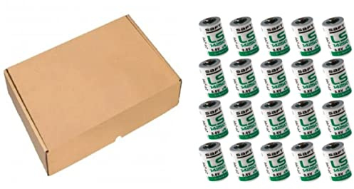 Box/Set mit 20 Lithium-Batterien, LS14250-1/2AA, 3,6 V, Saft