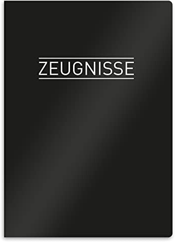 itenga Zeugnismappe DIN A4 – Sichtbuch mit 20 extra stabilen Hüllen (für 40 Dokumente) – stabiler Kunststoffeinband – Dokumentenmappe für Zeugnisse & Urkunden – Farbauswahl (schwarz)