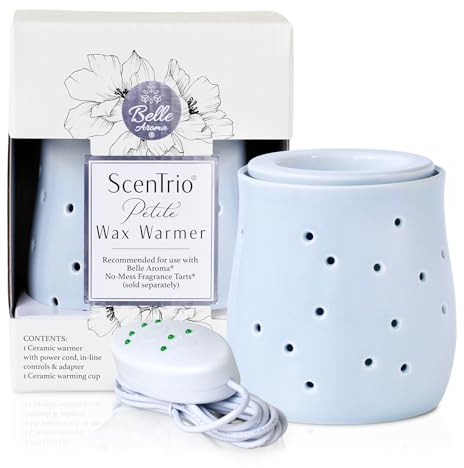 Belle Aroma Electric Wax Warmer - Small & Portable, 3 Temperature Settings, Ideal for Oils & Melts - The Last Wax Warmer You'll Need! - Decorative Lamp with Unique Control Pad - Blue Gourd
