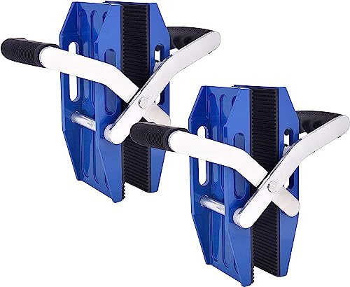 ZUOS Double Handed Stone Carrying Clamps Granite Panel Carriers Lifter Tools for Lifting Quartz Worktops Slabs Marble with Rubber-lined(2-PCS)