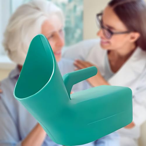 BEOTAY Pinkelflasche Für Frauen,Urinflasche Für Unterwegs Mit Skala,1000Ml Urinal,Design Mit Großem Durchmesser Von 5 X 8 cm,Für Auto, Camping,Schlafzimmer,Einfach Zu Säubern,Grün