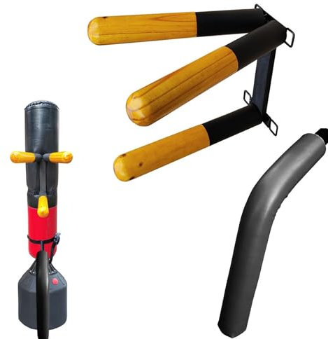EXCLURA Wing Chun Holzpuppe 3-armige Trainingspuppe aus Massivholz & Spring Wing Chun, Freistehende Wing Chun Holzpuppe für Sandsack, Traditionelle Wing Chun-Kampfpuppe(Color:3 arms Set+1 Leg)