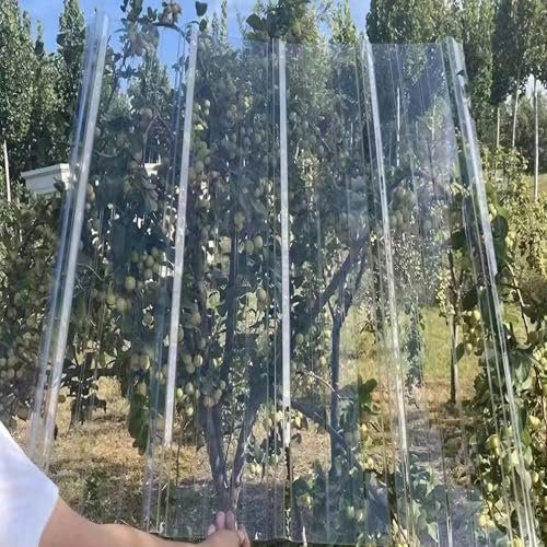 Transparent Dachplatten Wellplatten, Frp-tageslichtplatte Gewächshaus Platten, Polycarbonatplatten Dachplatten, 1,0 mm Dick, für Gewächshaus, Hof, Garage, Gewächshaus, Uv-schutz(20Pcs,0.9x1m/35x39in)