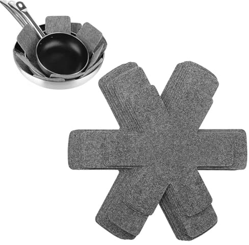 Pot and Pan Protectors, Pot Dividers Pads/Stacking Pan Protectors/Pan Separators Pads for Protecting and Separating Pots and Pans, Set of 12 and 3 Different Size