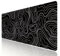 HGWALP Large Gaming Mouse Pad & Extended XXL Computer Game Mouse Mat, Long Desk Pad with Stitched Edges for Keyboard Home Office Gaming Work Big Desk Pad (35.4x15.7x0.12IN, 90x40)-Black Topographic
