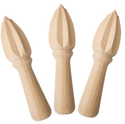 OKUMEYR Presse-agrumes Manuel Lot De 3 Pièces Presse-citron Manche En Bois Pour Jus De Fruits