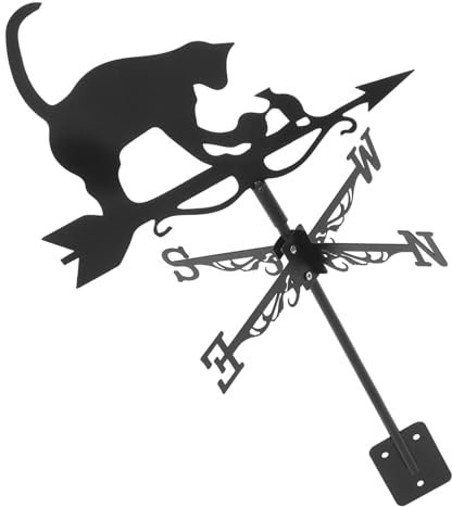 ANDRESLAD banderuola per gatti infisso casa misura banderuole per gatti lanterne per esterno autunno banderuola per la decorazione del giardino arredamento da giardino Acciaio inossidabile