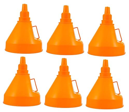 Anneome 6pezzi Imbuto Per Benzina Imbuto Per Riempimento Olio Per Auto Per Veicoli Per Autoveicoli Realizzato in Materiale Plastico Durevole Design Semplice Facile Da Usare Per Motociclett