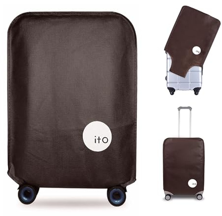 Protege Valise, Housse Protection Valise 26 in, Housse Valise Protection, Protege Valises Imperméable à l'eau, à la Poussière et aux Rayures, Convient pour les Voyages et les Affaires, Marron