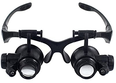 CVNIMV Gafas de Aumento con Diadema de observación y Lupa Gafas de Aumento con Lente portátil con LED
