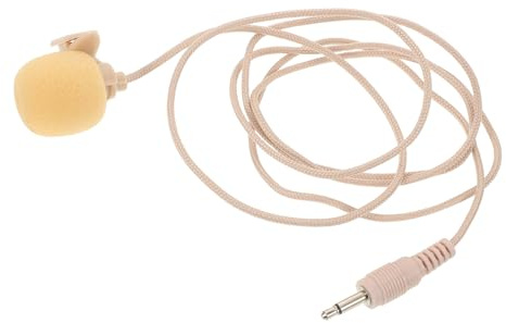 HONITANO Mini Micrófono de Solapa Beige con Alta Sensibilidad y Función Plug and Play para Grabación de Video y Reuniones Online Portátil y Compacto