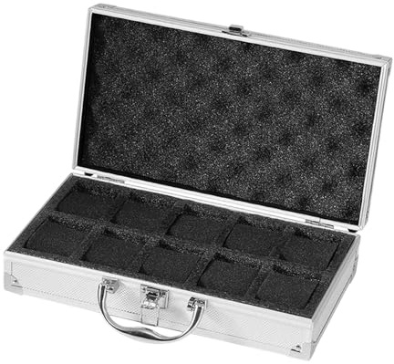 Colcolo Estuche de Exhibición para Relojes, Organizador de Viaje Portátil con Hebilla, Caja Relojes Soporte Antigolpes, Caja de Lujo para Relojes, Estuche de Transporte, Regalo para Cumpleaños Día