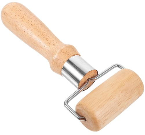 Healeved Mattarello in Legno Mini Rullo per Impastare Pratico Rullo da Cucina Antiaderente per Pizza e Pasta Manico, Utensile per Stendere Impasti e Preparazioni Casalinghe, Resistente