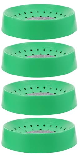 MAGICLULU Nid de Reproduction 4 Pièces en Plastique Vert pour Pigeon | Bol de Nidification Lavable et Respirant, Mat, pour Colombe et Élevage D’œufs D’oiseaux