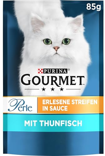 GOURMET Pärla utsökta remsor kattmat våt med tonfisk, 26-pack (26 x 85 g)