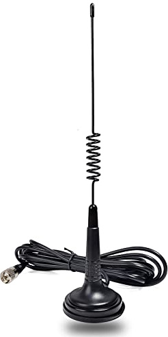 HYSHIKRA 27Mhz Magnetic Antenna, CB Antenna with 2.7inches Magnet Mount Base, 4meters RG58 Cable for Cobra Uniden Midland President Randy Transceivers(UHF-Male Connector)