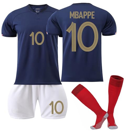 Umiquansome Maillot de Football Enfant et Adulte Soccer Jersey 23/24 T-Shirt et Short Vêtements Extérieur avec Chaussette Ensemble