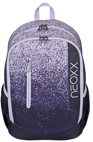 neoxx Rucksack FLOW Glitterally perfect - Rucksack für die Schule und Freizeit mit 2 Fächern – Volumen ca. 20 Liter