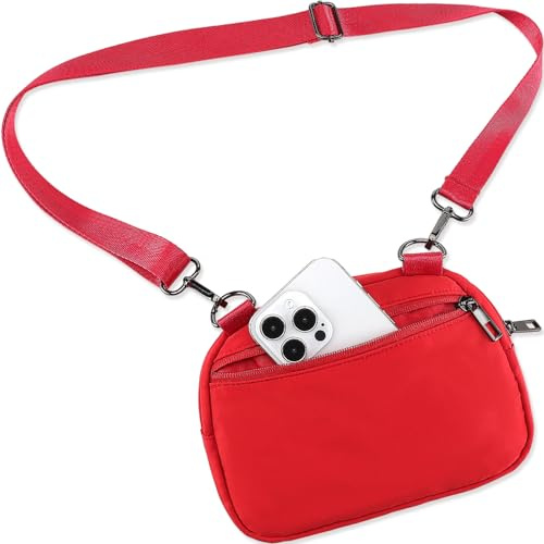 MAXTOP Kleine Crossbody Bag Damen Herren Umhängetasche Damen Handy Gürteltasche Geldbörse Fanny Pack mit verstellbarem Gurt für Reisen Casual Festival Geschenke