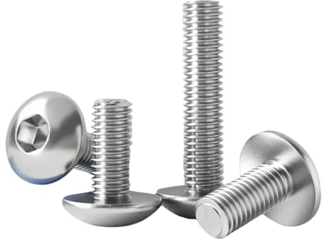 Tornillos de cabeza hexagonal de acero inoxidable 304, cabeza alomada redonda, cabeza de hongo, perno de cabeza hueca hexagonal, tornillos de armadura, M2, M2.5, M3, M4, M5, M6, M8, M10(16mm)