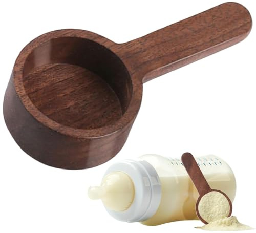 Medidas de café | Medición en la nogal de madera | Cuchara de dosificación corta y larga | Para granos de café molidos, té, azúcar | Cafetteria de accesorios de cocina Cafetteria Bar cocina gourmet