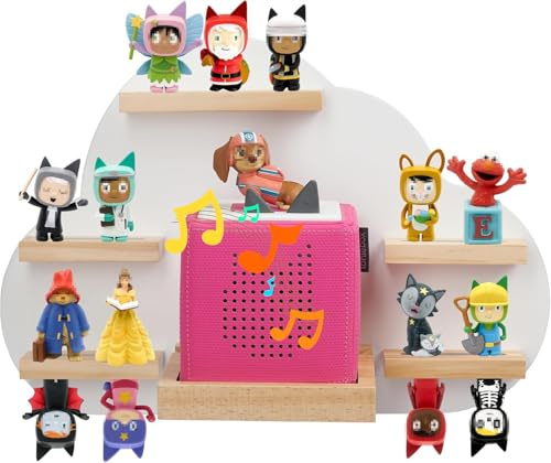 Gieanoo für Tonie Regal Wolke,Kompatibel mit Toniesbox 2/1 Tonie Regal Mädchen für 12-15 Toine Figuren Zeichen Toniebox Regal Junge kompatible Ladestation für Kinderzimmer，Babyzimmer