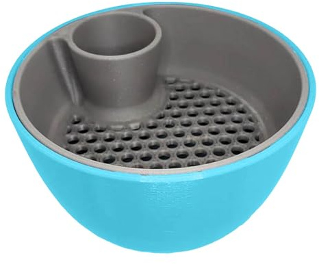 Juego de cuencos de pistacho con soporte de almacenamiento, cuenco doble grande para servir aperitivos con compartimento para residuos de alimentos, ideal para cerezas Edamame palomitas de maíz (rojo