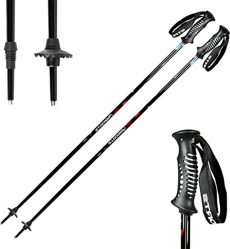 Skistöcke Premium inkl. Schneeteller Unisex I Skistock Aluminium in verschiedenen Längen I Aluminiumschaft 18 mm (135 cm)