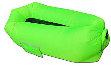 Aufblasbare Liege, wasserdichtes aufblasbares Sofa mit Aufbewahrungstasche, Grün