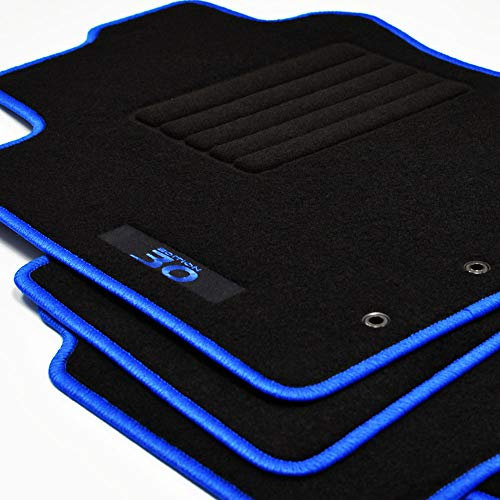 Mattenprofis Velours Logo Fußmatten für Hyundai i30 Typ FD Schrägheck und CW Kombi ab Bj. 2007-2012 blau